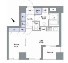 アムス八丁堀1 601 間取り図