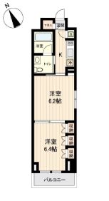 プラティーク清澄白河 401 間取り図