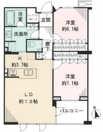 ウェリス目黒大岡山 2階 間取り図