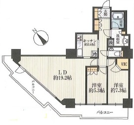 ローレルコート新宿タワー 14階 間取り図