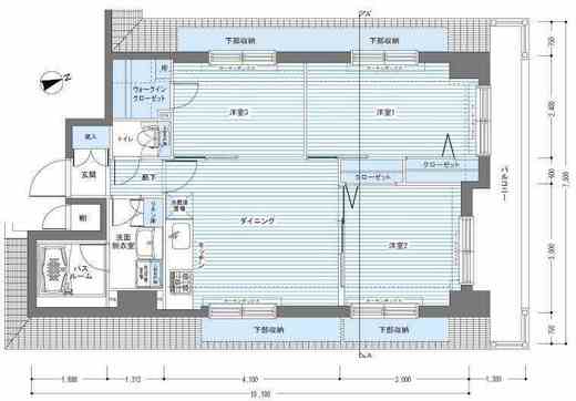 レジディア銀座東 1406 間取り図