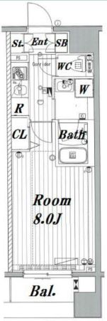 メイクスデザイン新宿 4階 間取り図