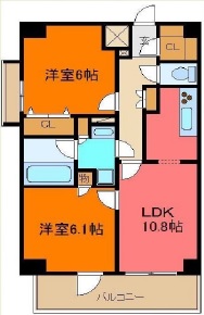 ジェノヴィア新宿グリーンヴェール 14階 間取り図