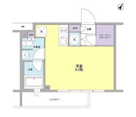 スタイリオ中延2ウエスト 408 間取り図