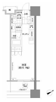 パークハビオ西新宿 603 間取り図