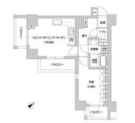 メトロステージ上野 703 間取り図
