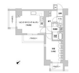 メトロステージ上野 703 間取り図