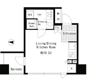 パークアクシス渋谷神南 203 間取り図