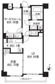 レジディア三軒茶屋2 203 間取り図