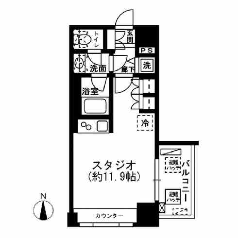 レジディア市ヶ谷 209 間取り図