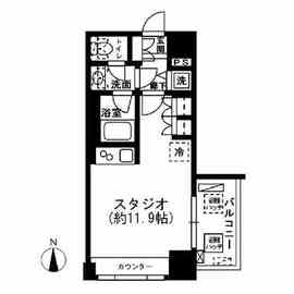 レジディア市ヶ谷 209 間取り図