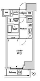 カーサスプレンディッド日本橋水天宮 402 間取り図