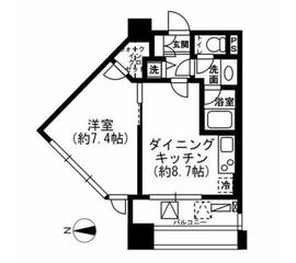 レジディア市ヶ谷 705 間取り図