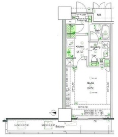 品川タワーフェイス 15階 間取り図