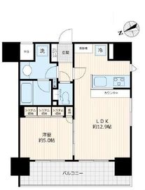 リリーゼ東京新富町 12階 間取り図