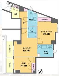 カスタリア南麻布 504 間取り図