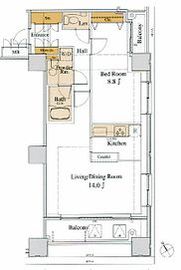 LaSante池田山 607 間取り図