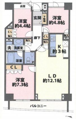 イトーピア広尾ヒルズクローチェ 6階 間取り図