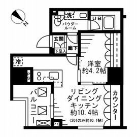 レジディア勝どき 901 間取り図