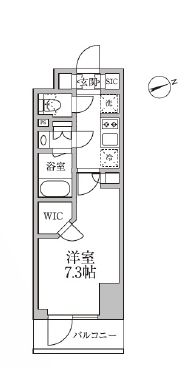 レジディア新御徒町2 702 間取り図