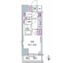 プレジリア東日本橋 1101 間取り図