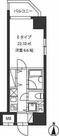 レジディア新御茶ノ水 701 間取り図