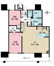 THE TOYOSU TOWER 15階 間取り図