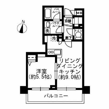 レジディア神田東 504 間取り図