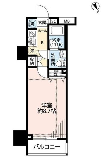 プレール・ドゥーク東新宿3 5階 間取り図