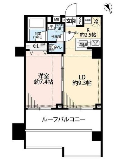 プレール・ドゥーク東新宿3 13階 間取り図