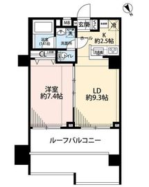 プレール・ドゥーク東新宿3 13階 間取り図