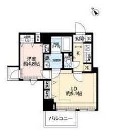 プレール・ドゥーク東新宿3 2階 間取り図