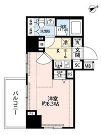 プレール・ドゥーク東新宿3 2階 間取り図