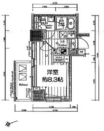プレール・ドゥーク東新宿3 3階 間取り図
