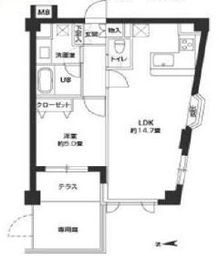 カスタリア自由が丘 110 間取り図