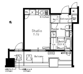 パークアクシス八丁堀 1203 間取り図