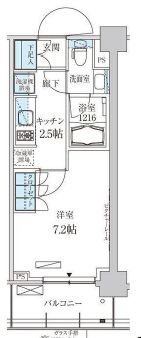 パークアクシス菊川ステーションゲート 905 間取り図