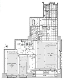 フォレセーヌ赤坂檜坂 3階 間取り図