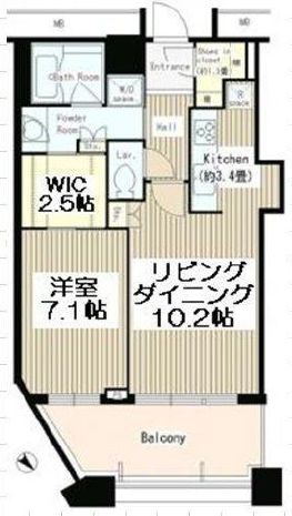 芝浦アイランド ケープタワー 39階 間取り図