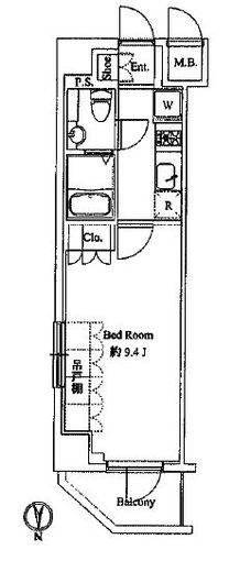 スペーシア住吉 201 間取り図