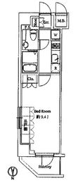 スペーシア住吉 601 間取り図