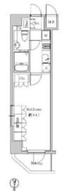 スペーシア住吉 801 間取り図