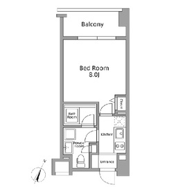 レジディア築地 303 間取り図