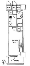 スペーシア住吉 602 間取り図
