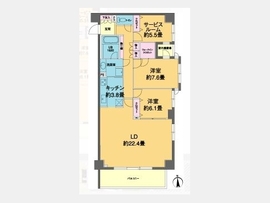 カスタリア高輪 305 間取り図