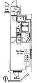 スペーシア住吉 206 間取り図