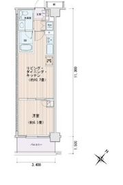 エスティメゾン豊洲レジデンス E527 間取り図