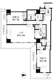 恵比寿ガーデンテラス弐番館 409 間取り図