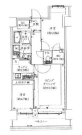 勝どきビュータワー 33階 間取り図