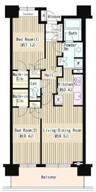 クラッサ目黒 403 間取り図